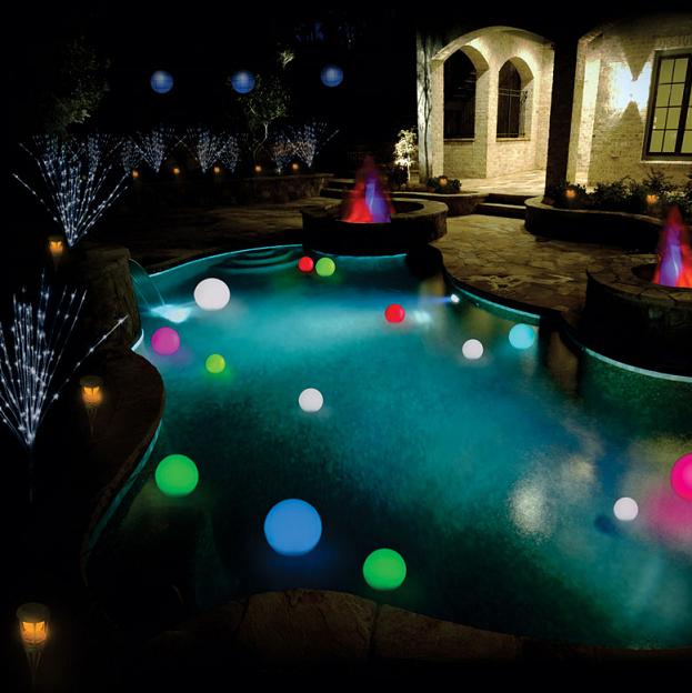 Solar Color Changing LED Floating Ball Lights Swiming Pools Pond Garden Outdoor 